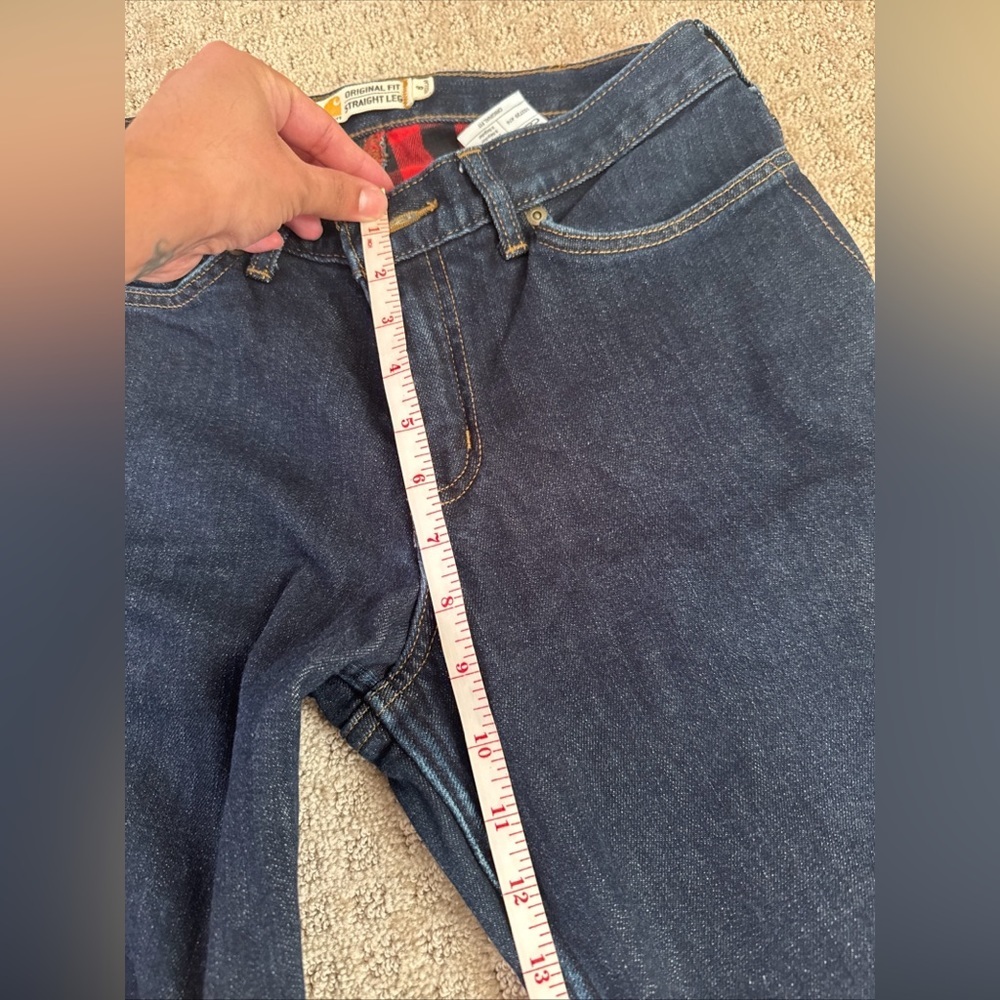 Carhartt Women’s ORIGINAL-FIT BLAINE FLANNEL-LINED JEAN Size 8 Regular - Picture 4 of 10